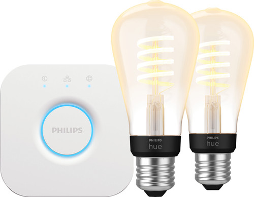 Philips Hue Filament White Ambiance Edison Doppelpack + Bridge Main Image