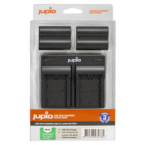 Jupio Kit: Akku NP-W235 (2x) + USB Dual Charger Main Image