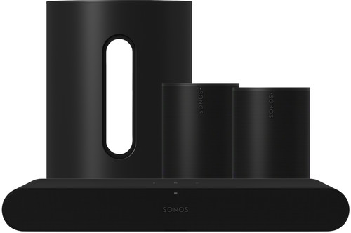 Sonos Ray Schwarz + 2x Era 100 + Sub Mini Schwarz Main Image