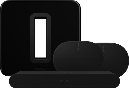 Sonos Ray Schwarz + 2x Era 300 Schwarz + Sub G3 Schwarz Main Image