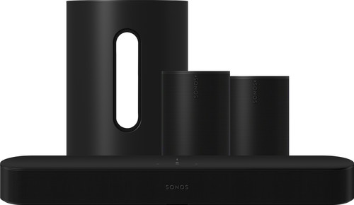 Sonos Beam Schwarz + 2x Era 100 Schwarz + Sub Mini Schwarz Main Image