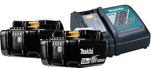 2x Makita BL1850B LXT 18V 5.0Ah Battery + Charger Main Image