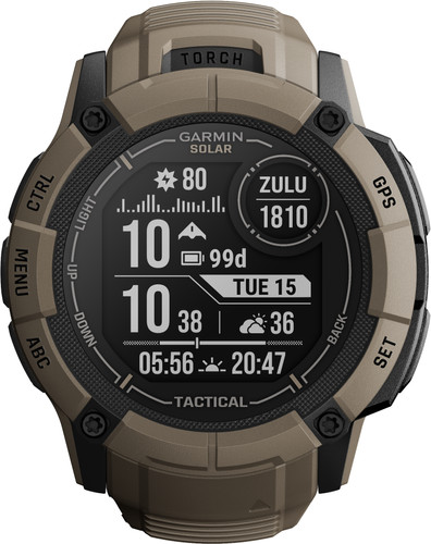 Garmin Instinct 2X Solar Tactical Edition Braun vorne