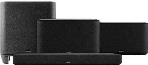 Denon Home Soundbar 550 + Denon Home 350 Doppelpack Schwarz + Denon Home Subwoofer Main Image