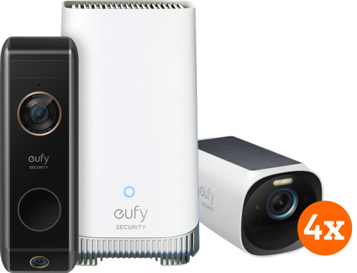 eufyCam 3 4er-Pack + Video Doorbell Dual 2 Pro Main Image