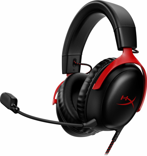 HyperX Cloud III Wired Gaming Headset - Black/Red (PC, PS5, Xbox Series X/S)  | Coolblue - Before 13:00, delivered tomorrow