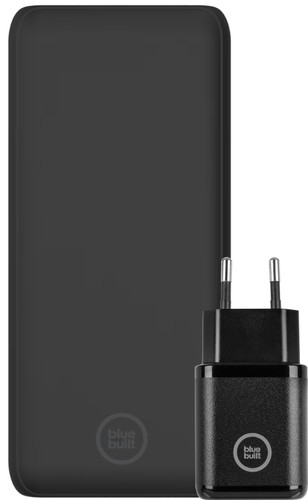 BlueBuilt Powerbank mit Schnellladen 20.000 mAh + Ladegerät 30 W Schwarz Main Image