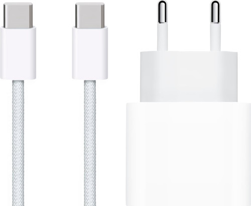 Apple USB-C-Ladegerät 20 W + USB-C-Kabel 1 m Nylon Weiß Main Image