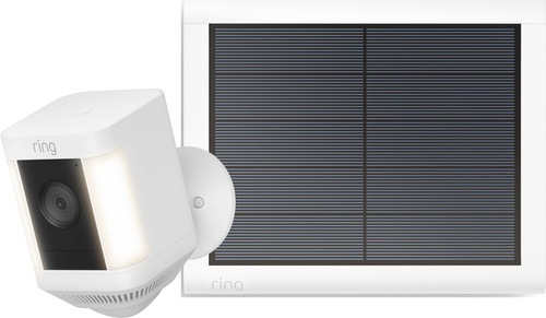 Ring Spotlight Cam Plus - Weiß - Schwarz + USB-C-Solarmodul Main Image