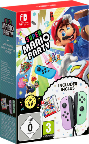 Super Mario Party + Joy-Con Pastell Lila und Grün Main Image