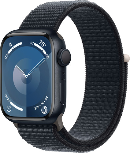 Apple Watch Series 9 41mm Midnight Aluminum Sport Watch Strap 