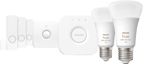 Philips Hue Secure Starterpaket E27 White Ambiance Doppelpack + Sensoren Main Image