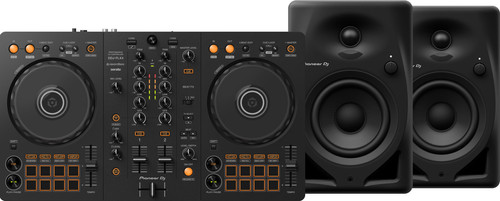 Pioneer DJ DDJ-FLX4 + Pioneer DJ DM-40D Schwarz Main Image