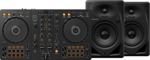 Pioneer DJ DDJ-FLX4 + Pioneer DJ DM-50D Schwarz Main Image