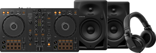 Pioneer DJ DDJ-FLX4 + Pioneer DJ HDJ-X5 Schwarz + Pioneer DJ DM-50D Schwarz Main Image