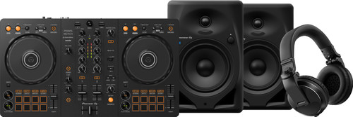 Pioneer DJ DDJ-FLX4 + Pioneer DJ HDJ-X5 Schwarz + Pioneer DJ DM-50D-BT Schwarz Main Image