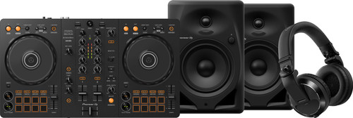 Pioneer DJ DDJ-FLX4 + Pioneer DJ HDJ-X7 Schwarz + Pioneer DJ DM-50D Schwarz Main Image