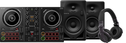 Pioneer DJ DDJ-200 + Pioneer DJ HDJ-CUE1 + Pioneer DJ DM-40D Schwarz Main Image