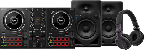 Pioneer DJ DDJ-200 + Pioneer DJ HDJ-CUE1 + Pioneer DJ DM-40D-BT Black Main Image