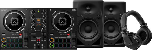 Pioneer DJ DDJ-200 + Pioneer DJ HDJ-X5 Schwarz + Pioneer DJ DM-40D Schwarz Main Image