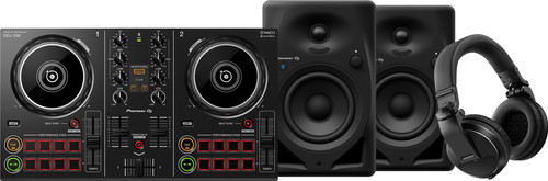 Pioneer DJ DDJ-200 + Pioneer DJ HDJ-X5 Schwarz + Pioneer DJ DM-40D-BT Schwarz Main Image