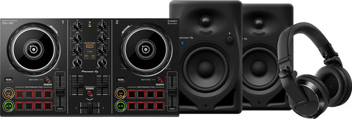 Pioneer DJ DDJ-200 + Pioneer DJ HDJ-X7 Schwarz + Pioneer DJ DM-40D-BT Schwarz Main Image