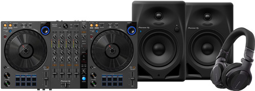 Pioneer DJ DDJ-FLX6 + Pioneer DJ HDJ-CUE1 + Pioneer DJ DM-50D-BT Schwarz Main Image