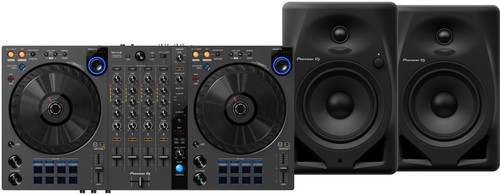 Pioneer DJ DDJ-FLX6 + Pioneer DJ DM-50D Schwarz Main Image