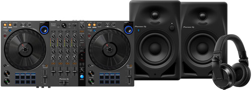 Pioneer DJ DDJ-FLX6 + Pioneer DJ HDJ-X7 Schwarz + Pioneer DJ DM-40D-BT Schwarz Main Image