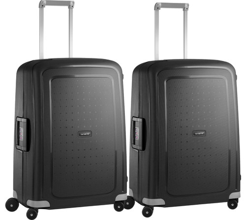 Samsonite S'Cure Spinner 69cm Black Duo Suitcase Set Main Image