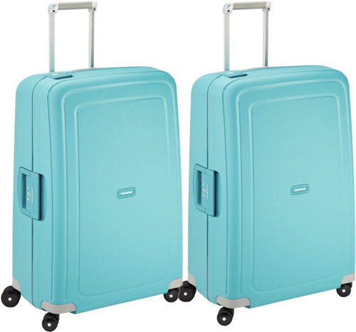 Samsonite S'Cure Spinner 75cm Aqua Blue Duo Suitcase Set Main Image