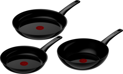 Tefal Renew On Ceramic Frying Pan Set 24cm + 28cm + Wok 28cm Main Image