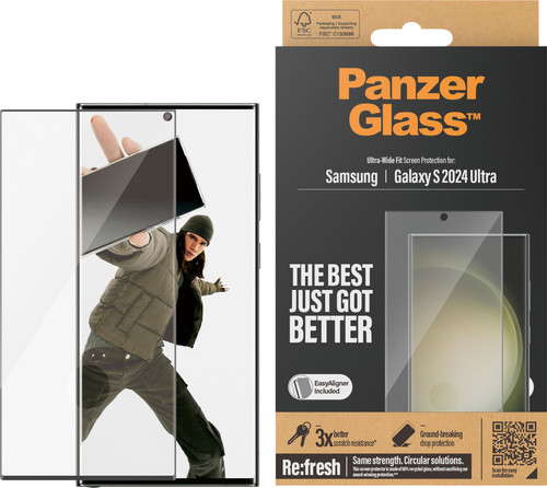 PanzerGlass Ultra-Wide Fit Samsung Galaxy S24 Ultra Panzerglas Schwarz