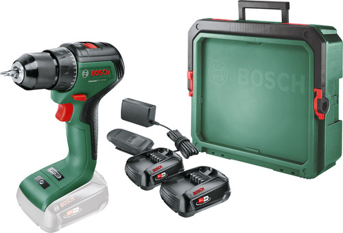 Bosch UniversalDrill 18V-60 + 2,5 Ah Akku (2x) + Systembox S Main Image