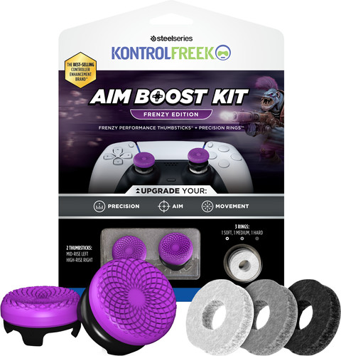 KontrolFreek Frenzy AimBoost Thumbsticks + Precision Rings Violett/Schwarz PS5/PS4 Main Image