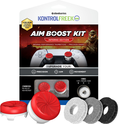 KontrolFreek Inferno AimBoost Thumbsticks + Precision Rings Rot/Weiß PS5/PS4 Main Image