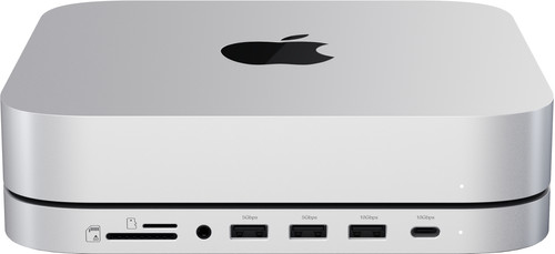 Satechi Aluminum Mac Mini/Mac Studio Stand Hub Silver with SSD Slot ...