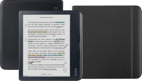 Kobo Libra Colour Schwarz + Notebook Sleep Cover Schwarz Main Image