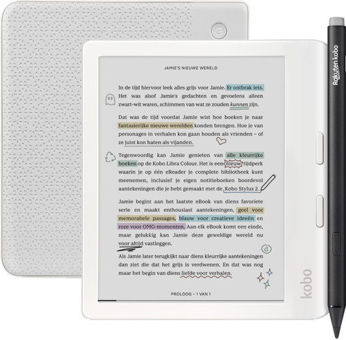 Kobo Libra Colour White + Kobo Stylus 2 Main Image