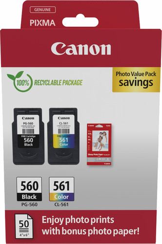 Canon PG-560/CL-561 Patrone + Fotopapier Main Image