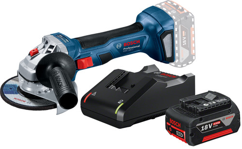 Bosch Professional GWS 18V-7 + 4,0-Ah-Akku und Ladegerät Main Image