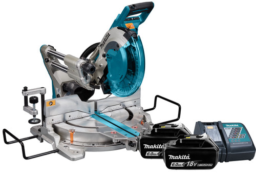 Makita DLS111ZU + 6,0-Ah-Akku (2 x) und Ladegerät Main Image