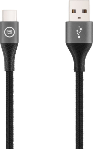 BlueBuilt USB-A-auf-USB-C-Kabel 1,5 m Nylon Schwarz Main Image