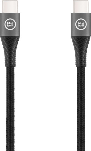 BlueBuilt USB-C-auf-USB-C-Kabel 3 m Nylon Schwarz Main Image