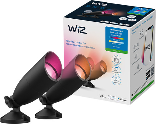 WiZ Ground spot light for outdoor - White and Colored Light - starter set - Black Main Image