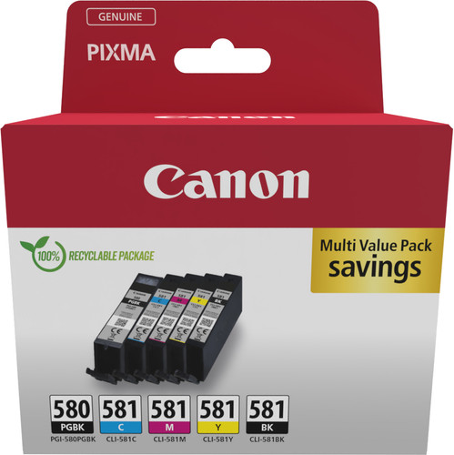 Canon PGI-580/CLI-581 Cartridges Combo Pack Main Image