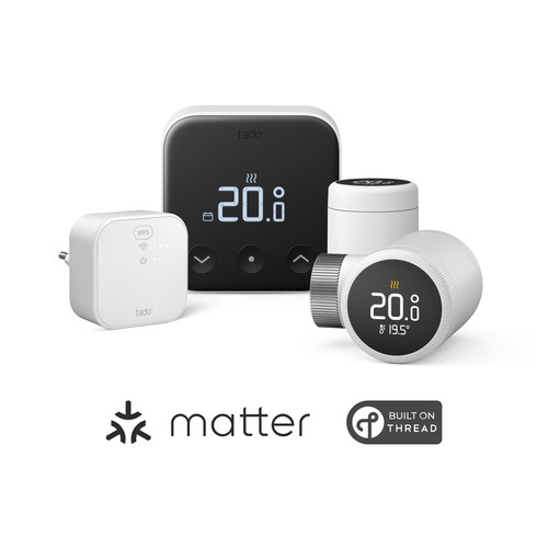 Tado Smart Thermostat X Starter Pack + 2 Radiator Knobs Main Image