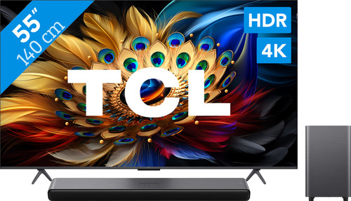 TCL QLED 55C61B (2024) + Soundbar Main Image