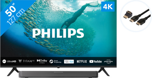 Philips 50PUS7009 + Soundbar + HDMI-Kabel Main Image