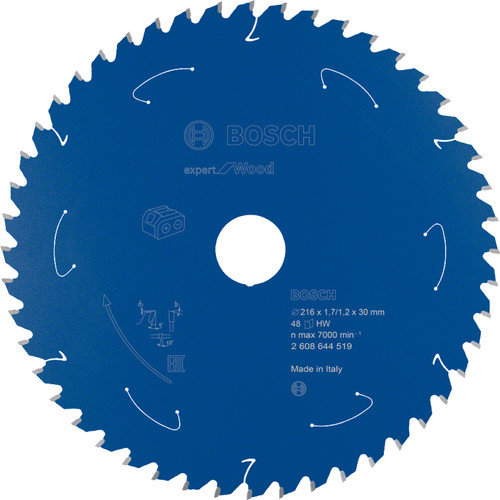 Bosch Circular Saw Blade Cordless Expert for Wood 216x30x1.7/1.2x48T Main Image